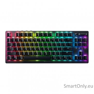 Razer Gaming Keyboard Deathstalker V2 Pro Tenkeyless Gaming Keyboard Ultra-Long 50-hour Battery Life; Detachable braided fiber Type-C cable RGB LED light US Wireless Black Bluetooth Wireless connection Optical Switches (Linear)