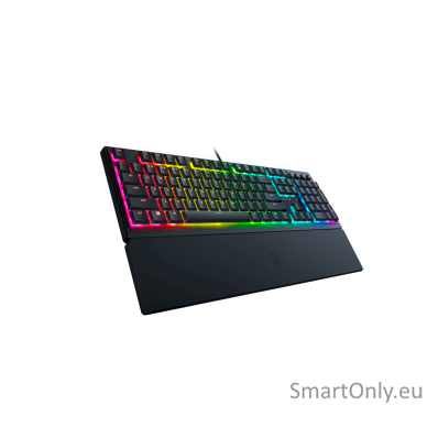 Razer Gaming Keyboard Ornata V3 Gaming keyboard Durable spill-resistant design; Cable routing options; Razer Synapse enabled; Fully programmable keys with on-the-fly macro recording; 6-key roll over; Gaming mode option; Braided fiber cable; 1000 Hz Ultrap 2