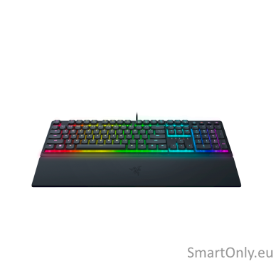 Razer Gaming Keyboard Ornata V3 Gaming keyboard Durable spill-resistant design; Cable routing options; Razer Synapse enabled; Fully programmable keys with on-the-fly macro recording; 6-key roll over; Gaming mode option; Braided fiber cable; 1000 Hz Ultrap 3