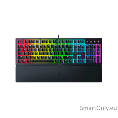 Razer Gaming Keyboard Ornata V3 Gaming keyboard Durable spill-resistant design; Cable routing options; Razer Synapse enabled; Fully programmable keys with on-the-fly macro recording; 6-key roll over; Gaming mode option; Braided fiber cable; 1000 Hz Ultrap