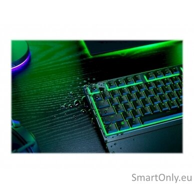 Razer Gaming Keyboard Ornata V3 X Gaming keyboard Cable routing options; Razer Synapse enabled; Fully programmable keys with on-the-fly macro recording; 6-key roll over; Gaming mode option; Braided fiber cable 1000 Hz Ultrapolling; Soft cushioned gaming-g 13