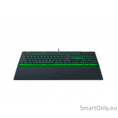 Razer Gaming Keyboard Ornata V3 X Gaming keyboard Cable routing options; Razer Synapse enabled; Fully programmable keys with on-the-fly macro recording; 6-key roll over; Gaming mode option; Braided fiber cable 1000 Hz Ultrapolling; Soft cushioned gaming-g 3