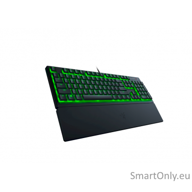 Razer Gaming Keyboard Ornata V3 X Gaming keyboard Cable routing options; Razer Synapse enabled; Fully programmable keys with on-the-fly macro recording; 6-key roll over; Gaming mode option; Braided fiber cable 1000 Hz Ultrapolling; Soft cushioned gaming-g 2