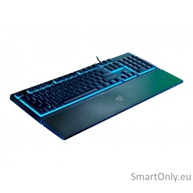 Razer Gaming Keyboard Ornata V3 X Gaming keyboard Cable routing options; Razer Synapse enabled; Fully programmable keys with on-the-fly macro recording; 6-key roll over; Gaming mode option; Braided fiber cable 1000 Hz Ultrapolling; Soft cushioned gaming-g 7