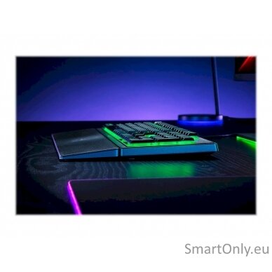 Razer Gaming Keyboard Ornata V3 X Gaming keyboard Cable routing options; Razer Synapse enabled; Fully programmable keys with on-the-fly macro recording; 6-key roll over; Gaming mode option; Braided fiber cable 1000 Hz Ultrapolling; Soft cushioned gaming-g 8