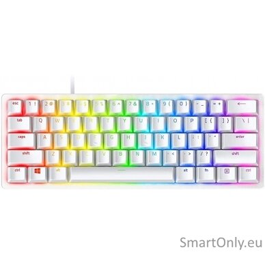 Razer Huntsman Mini 60% Gaming keyboard Optical Red Switch; Aluminum construction; Onboard memory and lighting presets RGB LED light US Wired