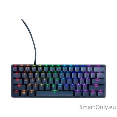 Razer Huntsman Mini Gaming keyboard 60% form factor; Doubleshot PBT keycaps with side-printed secondary functions RGB LED light US Wired Linear Optical RED 3