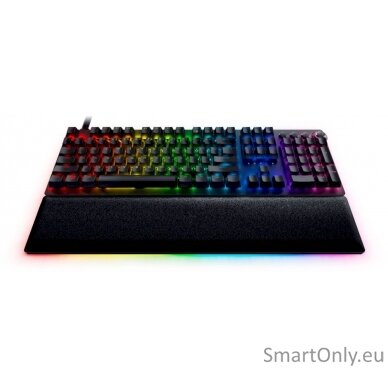 Razer Huntsman V2 Optical Gaming Keyboard Gaming keyboard Razer Chroma RGB customizable backlighting with 16.8 million color options; Underglow lighting; Magnetic plush leatherette wrist rest; Multi-functional digital dial with 4 media keys; N-key roll-ov 2