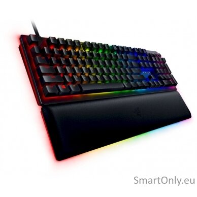 Razer Huntsman V2 Optical Gaming Keyboard Gaming keyboard Razer Chroma RGB customizable backlighting with 16.8 million color options; Underglow lighting; Magnetic plush leatherette wrist rest; Multi-functional digital dial with 4 media keys; N-key roll-ov 4