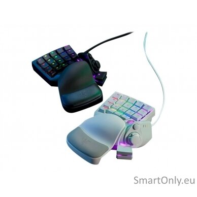 Razer Tartarus Pro Gaming Keypad, Wired, White Razer Tartarus Pro Gaming Keypad Razer Analog Optical Switches, Dual-Function Keys, Adjustable actuation, 32 programmable keys, Unlimited macro length and 8 quick-toggle profiles RGB LED light Wired 2