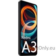 Redmi | A3 | Redmi A3 (Midnight Black) Dual SIM 6.71" IPS LCD 720x1600/2.2GHz&1.6GHz/64GB/3GB RAM/Android 14/microSDXC/WiFi,BT,4G,MZB0GL8EU Midnight Black | 6.71 " | IPS LCD | 720 x 1650 pixels | Mediatek Helio G36 (12 nm) | Internal RAM 3 GB | 64 GB | Mi