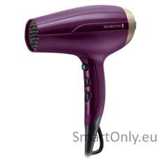 Remington | Hair Dryer | D5219 | 2300 W | Number of temperature settings 3 | Ionic function | Diffuser nozzle | Purple