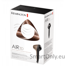 Remington The Salon Collection Air3D Hair Dryer | D7777 | 1800 W | Number of temperature settings 3 | Ionic function | Diffuser nozzle | Brown