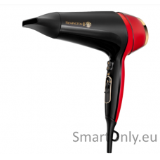 Remington Thermacare PRO 2400 Hair Dryer | D5755 | 2400 W | Number of temperature settings 3 | Ionic function | Diffuser nozzle | Black/Red