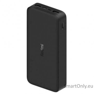 Redmi Fast Charge Power Bank 20000 mAh, Black, 18 W 1