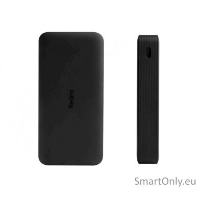 Redmi Fast Charge Power Bank 20000 mAh, Black, 18 W 5