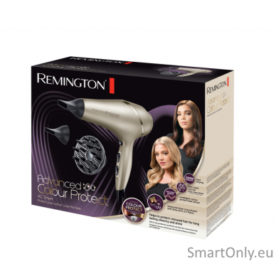 Remington Advanced Color Protect Hair Dryer | AC8605 | 2300 W | Number of temperature settings 3 | Ionic function | Diffuser nozzle | Gold 2