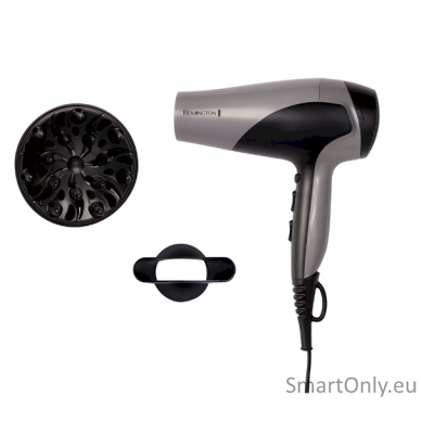 Remington D3190S Ionic Dry Hair Dryer, Grey/Black 2