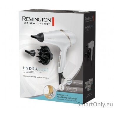 Remington | Hair dryer | AC8901 HYDRAlux | 2300 W | Number of temperature settings 3 | Ionic function | Diffuser nozzle | White 2