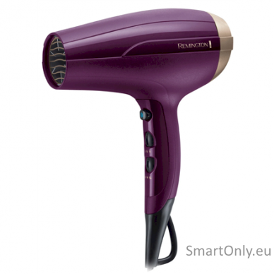 Remington | Hair Dryer | D5219 | 2300 W | Number of temperature settings 3 | Ionic function | Diffuser nozzle | Purple 1