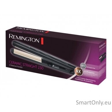 Remington S3500 Ceramic Straight Slim 230 Hair Straightener, Black Remington 6