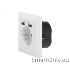 Safety socket for flush mounting with 2 USB ports | DA-70613