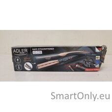 SALE OUT. Adler AD 2318 Infrared Hair straightener, Fast PTC heating, Black | Adler Infrared Hair Straightener | AD 2318 | Warranty 24 month(s) | Ceramic heating system | Temperature (min) 150 °C | Temperature (max) 230 °C | 35 W | Black | DAMAGED PACKAGI