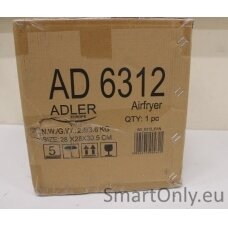 SALE OUT. Adler AD 6312 Airfryer Oven, 2,5 l, Black | Adler | Airfryer Oven | AD 6312 | Power 1600 W | Capacity 2.5 L | Convection | Black | DAMAGED PACKAGING, SCRATCHES ON TOP