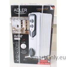 SALE OUT. Adler AD 7815 Oil-Filled Radiator, 7 Ribs, 3 Heating Powers: 600W-900W-1500W, White | Adler | Oil-Filled Radiator | AD 7815 | Oil Filled Radiator | 1500 W | Number of power levels 3 | White | DAMAGED PACKAGING