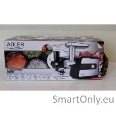 SALE OUT.  | Adler | Meat mincer with a shredder | AD 4813 | Silver/Black | 600 W | Number of speeds 2 | Throughput (kg/min) 1 | DAMAGED PACKAGING