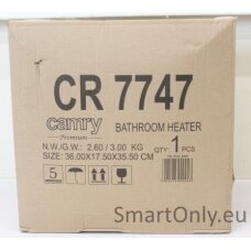 SALE OUT. Camry CR 7747 Bathroom heater, White | Camry | CR 7747 | Bathroom heater | 2000 W | Number of power levels 2 | White | DAMAGED PACKAGING | IPX 2