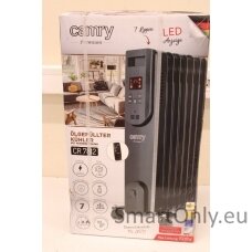 SALE OUT. Camry CR 7812 Oil-Filled Radiator with Remote Control, 7 Ribs, LED, 3 Heating Powers: 600W-900W-1500W, Black | Camry | Oil-Filled Radiator with Remote Control | CR 7812 | Oil Filled Radiator | 1500 W | Number of power levels 3 | Black | DAMAGED