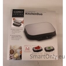 SALE OUT. Caso 03291 Kitchen scales 2 in 1, Capacity Max. 15 kg, Precise weighing sensor in 1 g increments, Black/Stainless steel | Caso Kitchen and Precision scales | KitchenDuo | Display type LED | Black/Stainless steel | USED, SCRATCHES ON TOP