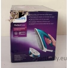 SALE OUT. Philips GC6840/20 PerfectCare Compact Essential Steam Generator, Blue/White, DAMAGED PACKAGING | Philips Steam Generator | GC6840/20 PerfectCare Compact Essential | 2400 W | 1.3 L | 6 bar | Auto power off | Vertical steam function | Calc-clean f