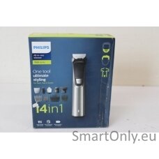 SALE OUT. PHILIPS MG7745/15 Multigroom series 7000 14-in-1, Face, Hair and Body, Gray | Multigroom 14-in-1 | MG7745/15 Series 7000 | Cordless | Number of length steps 11 | Gray | DAMAGED PACKAGING