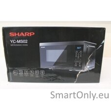 SALE OUT. Sharp YC-MS02E-B Microwave Oven, 20 L capacity, Black Sharp Microwave Oven YC-MS02E-B Free standing 800 W Black DAMAGED PACKAGING