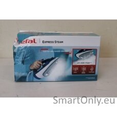 SALE OUT. TEFAL FV2838E0 Steam Iron, Water Tank 0.27 L, Countinuous Steam 40 g/min, Blue/White | FV2838E0 | Steam Iron | 2400 W | Water tank capacity 270 ml | Continuous steam 40 g/min | Blue/White | DAMAGED PACKAGING, BROKEN CORPUS ON SIDE