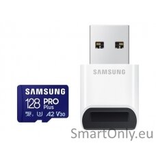 SAMSUNG 128GB, PRO Plus MicroSD Card with SD Adapter, Blue | Samsung