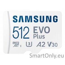 Samsung | microSD Card | EVO Plus | 512 GB | microSDXC | Flash memory class 10