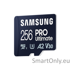 Samsung | MicroSD Card | PRO Ultimate | 256 GB | microSDXC Memory Card | Flash memory class U3, V30, A2 | SD adapter