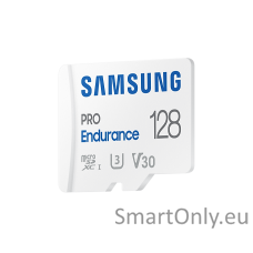 Samsung | PRO Endurance | MB-MJ128KA/EU | 128 GB | MicroSD Memory Card | Flash memory class U3, V30, Class 10 | SD adapter