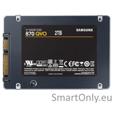 Samsung | SSD | 870 QVO | 2000 GB | SSD form factor 2.5" | Solid-state drive interface SATA III | Read speed 560 MB/s | Write speed 530 MB/s