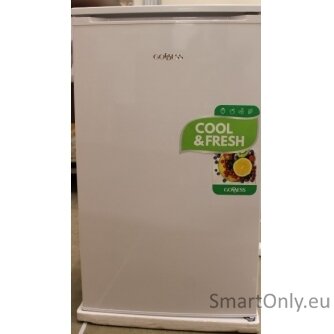 SALE OUT. Goddess GODRSE084GW8SE | Energy efficiency class E | Free standing | Larder | Height 83.8 cm | Fridge net capacity 74 L | Freezer net capacity 8 L | 41 dB | White | DAMAGED PACKAGING, SCRAPED PAINT ON BACK CORNER | Goddess | Single-door Refriger 2