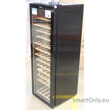 SALE OUT. Candy CWC 200 EELW/N Wine cooler, Free standing, Bottles capacity 81, Black DAMAGED PACKAGING, DENTS ON SIDE AND BOTTOM, BENT LEG, SCRATCHED | Wine Cooler | CWC 200 EELW/N | Energy efficiency class G | Free standing | Bottles capacity 81 | Black 2