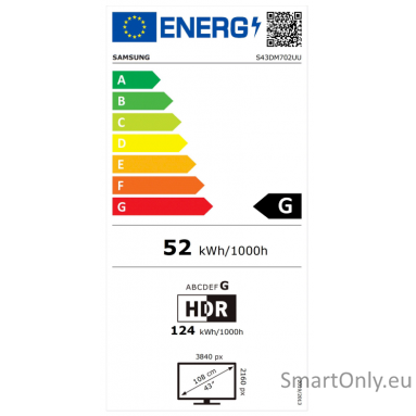 Samsung LS43DM702UUXDU | 43 " | VA | 4K | 16:9 | 60 Hz | 4 ms | 3840 x 2160 pixels | 300 cd/m² | HDMI ports quantity 2 | Black