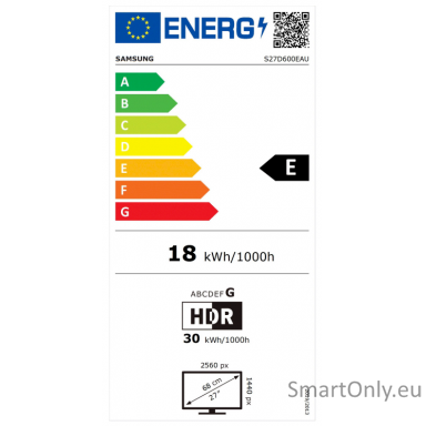 Samsung LS27D600EAUXEN 27" IPS Monitor QHD 2560x1440/16:9/350cd/m2/5ms, HDMI, USB 7