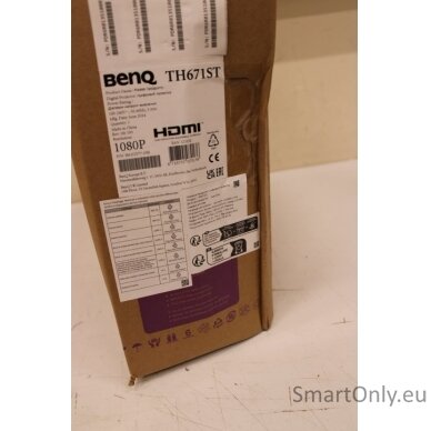 SALE OUT. BenQ TH671ST WUXGA Projector 1920x1080 / 3000 Lm/ 16:9 / 10000:1 / White | Benq | TH671ST | Full HD (1920x1080) | 3000 ANSI lumens | 10.000:1 | White | DAMAGED PACKAGING | Lamp warranty 12 month(s) 2