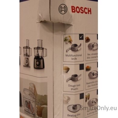 SALE OUT. Bosch MCM3110W Food processor, 800W, Bowl capacity: 2.3L, 2 speed settings, White/Grey | Bosch | Kitchen machine Multi Talent 3 | MCM3110W | 800 W | Number of speeds 2 | Bowl capacity 2,3 L | White | DAMAGED PACKAGING 1