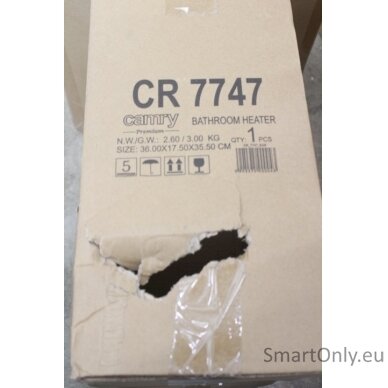 SALE OUT. Camry CR 7747 Bathroom heater, White | Camry | CR 7747 | Bathroom heater | 2000 W | Number of power levels 2 | White | DAMAGED PACKAGING | IPX 2 2