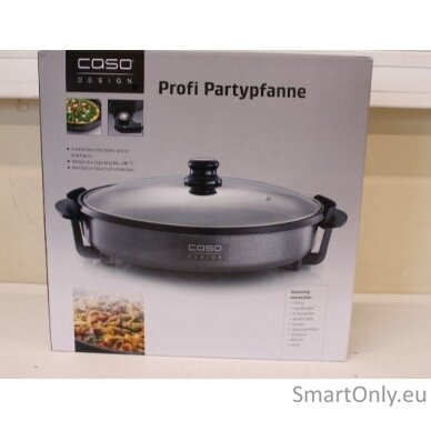 SALE OUT. Caso Professional Party Pan, 1500 W, Grey | Caso | Professional Party Pan | 1500 W | Number of programs 1 | Grey | SCRATCHES HANDLES